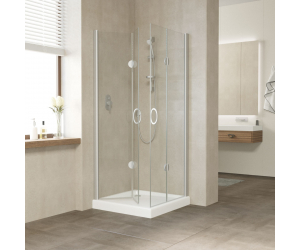 Душевой уголок Vegas Glass 2GPS Lux, 90 x 90 x 199.5 см, профиль матовый хром, стекло прозрачное