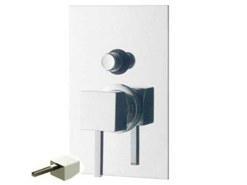 Купить Смеситель Bandini Ice Cube 2 754620PN00LT для ванны/душа, никель/ручка тик