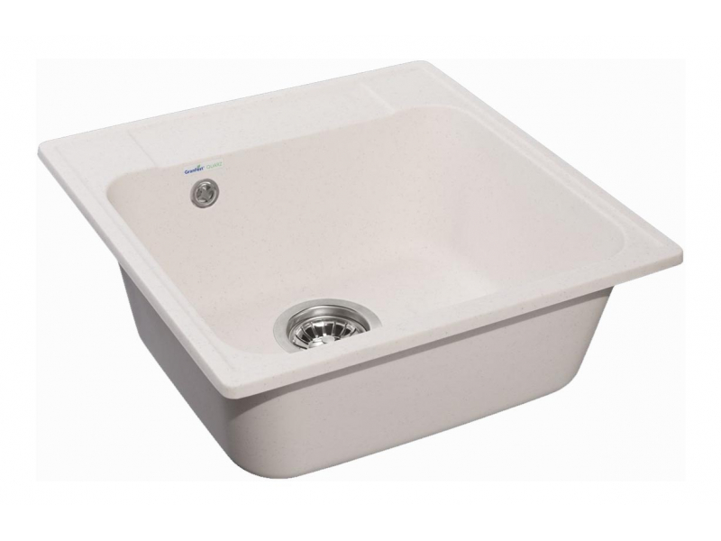 Купить Кухонная мойка GranFest Quarz Z 48, 47.8 x 47.8 см, белый