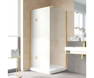 Душевой уголок Vegas Glass AFP-Fis Lux, 120 x 120 x 199.5 см, профиль золото, стекло сатин