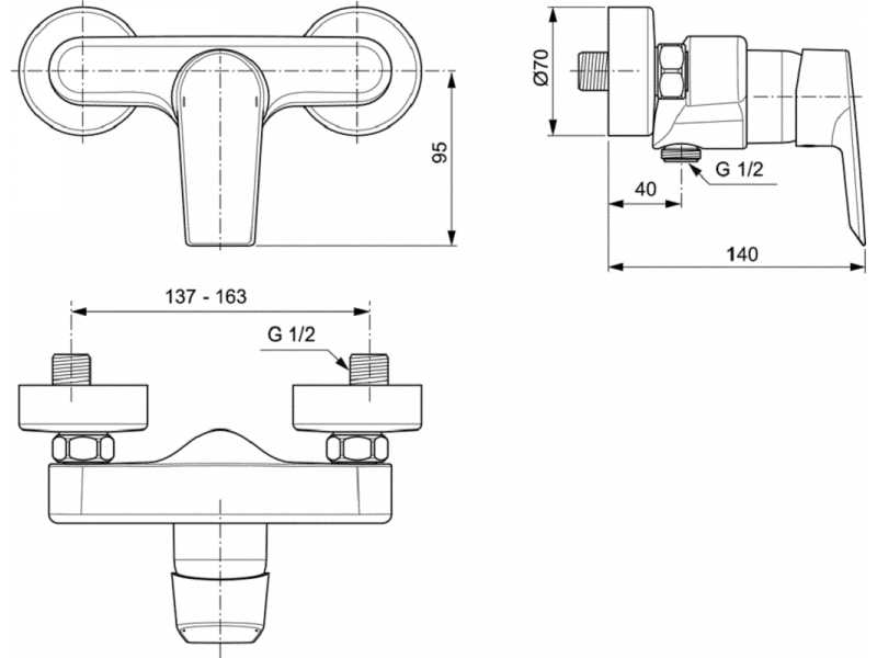 Купить Смеситель для душа Ideal Standard Tesi A6581AA