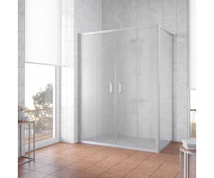 Душевой уголок Vegas Glass Z2P+ZPV, 170 x 70 x 190 см, профиль матовый хром, стекло ретро