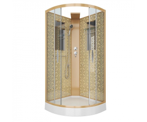 Душевая кабина Niagara Lux NGL-7715GBK без крыши, 90 x 90 см, профиль золото