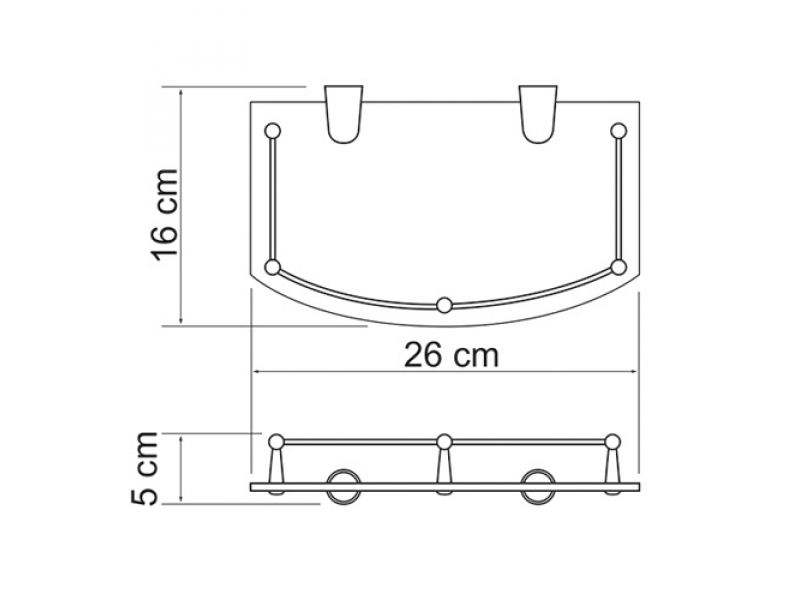 Купить Полка стеклянная WasserKRAFT 588