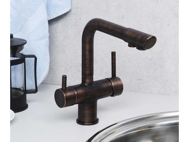 Купить Смеситель WasserKRAFT A8047 для кухни под фильтр, темная бронза