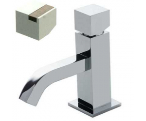 Смеситель Bandini Ice Cube 750120PN01LT для раковины, никель/ручка тик