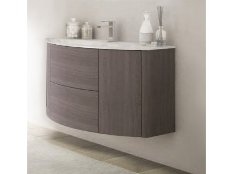 Купить Тумба под раковину Cezares Eden 54408 121 см подвесная, цвет rovere scuro soft
