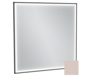 Зеркало Jacob Delafon Allure EB1435-S42, 80 х 80 см, с подсветкой, лакированная рама пыльная роза сатин