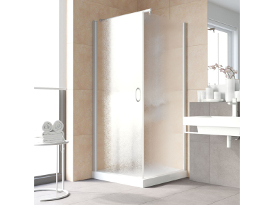 Душевой уголок Vegas Glass EP-Fis Lux, 100 x 80 x 199.5 см, профиль матовый хром, стекло шиншилла