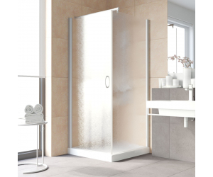 Душевой уголок Vegas Glass EP-Fis Lux, 100 x 80 x 199.5 см, профиль матовый хром, стекло шиншилла