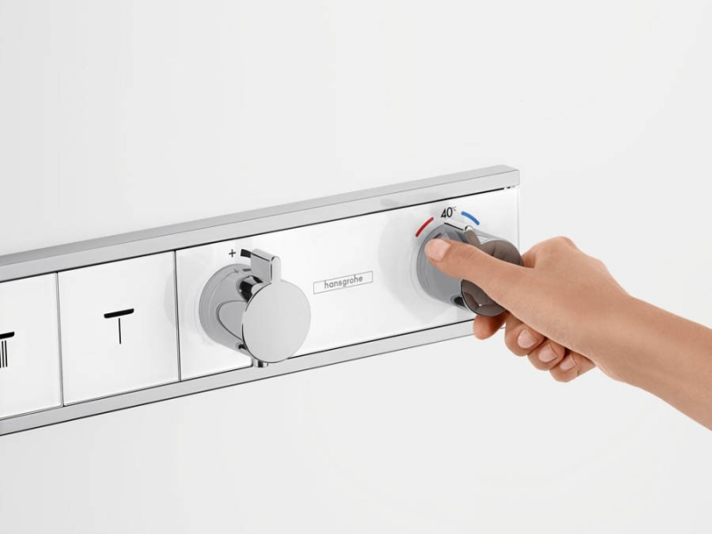 Купить Смеситель Hansgrohe RainSelect для душа, термостатический, белый/хром, 15356400