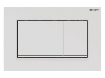 Клавиша Geberit Sigma Type 30, 115.883.01.1, с легкоочищаемой поверхностью, лакированный белый матовый/белый