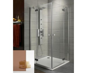 Душевой уголок Radaway Almatea KDD 100L*90R, 100 x 90 х 195 см стекло коричневое, профиль хром, 32182-01-08N