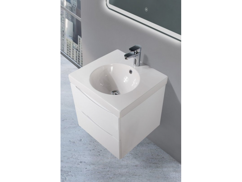 Купить Тумба под раковину BelBagno Fly FLY-500-2C-SO-BL-P, 47,5 х 45 х 45 см, Bianco Lucido/белый глянец