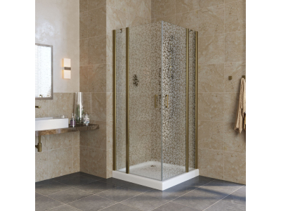Душевой уголок Vegas Glass EFA Lux, 110 x 110 x 199.5 см, профиль бронза, стекло фея