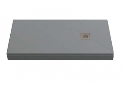 Поддон литьевой Bas Essentia 160 x 70 см, ЛП00076, серый (cement grey)
