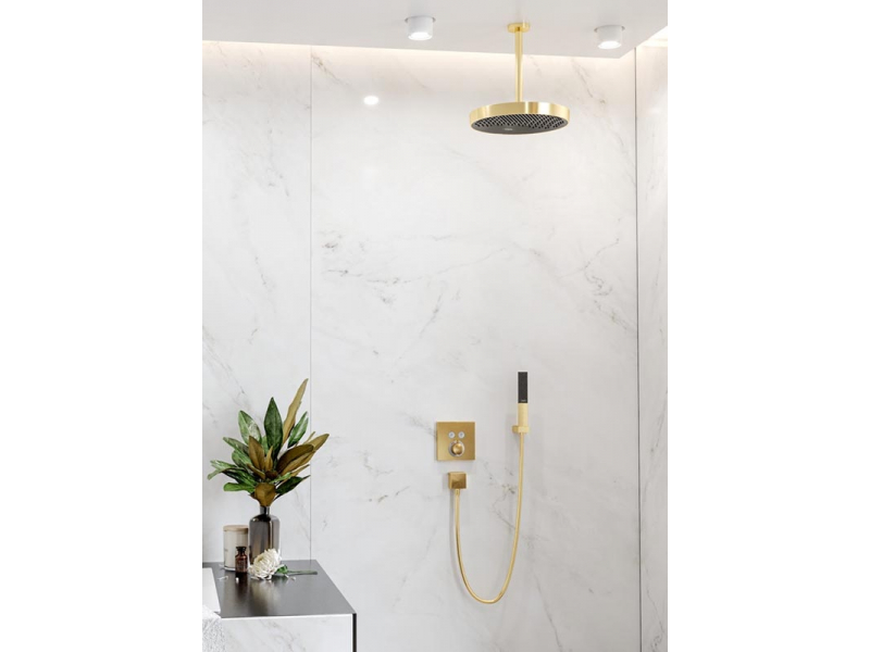 Купить Ручной душ Hansgrohe Rainfinity 100 26866990, 1 тип струи, золото