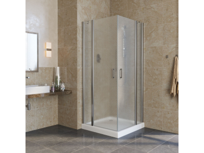 Душевой уголок Vegas Glass EFA Lux, 120 x 120 x 199.5 см, профиль глянцевый хром, стекло ретро