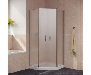 Душевой уголок Vegas Glass EFA-Pen Lux, 90 x 90 x 199.5 см, профиль глянцевый хром, стекло шиншилла