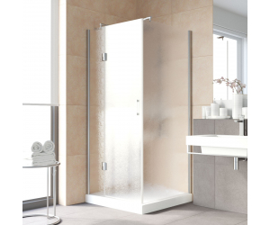 Душевой уголок Vegas Glass AFP-Fis Lux, 120 x 110 x 199.5 см, профиль глянцевый хром, стекло шиншилла
