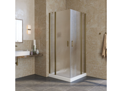 Душевой уголок Vegas Glass EFA Lux, 120 x 120 x 199.5 см, профиль бронза, стекло шиншилла