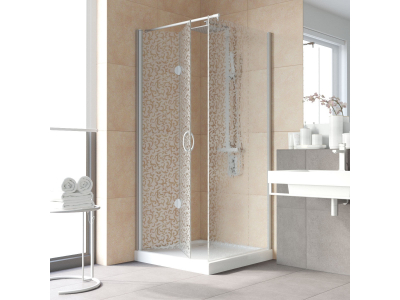 Душевой уголок Vegas Glass GPS-Fis Lux, 90 x 90 x 199.5 см, профиль матовый хром, стекло фея