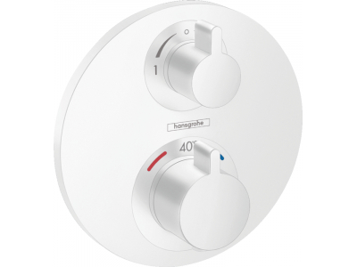 Смеситель Hansgrohe Ecostat S для душа с термостатом, белый матовый, 15758700