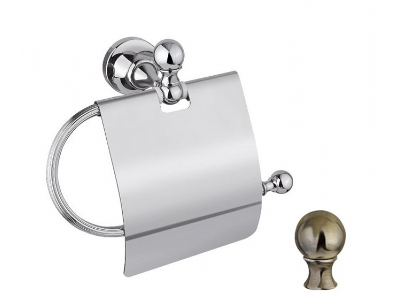 Купить Бумагодержатель Cezares Olimp TRH-02-Sw цвет бронза, ручки Swarovski