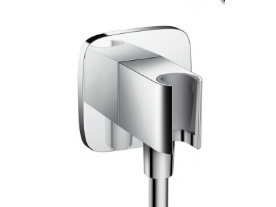 Шланговое подсоединение с держателем Hansgrohe FixFit, хром, 26485000