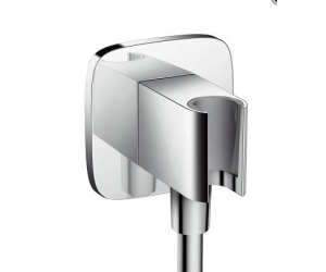 Шланговое подсоединение с держателем Hansgrohe FixFit, хром, 26485000