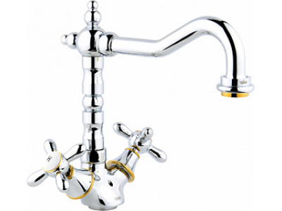 Смеситель для кухни Timo Ritz 0143FK chrome+gold