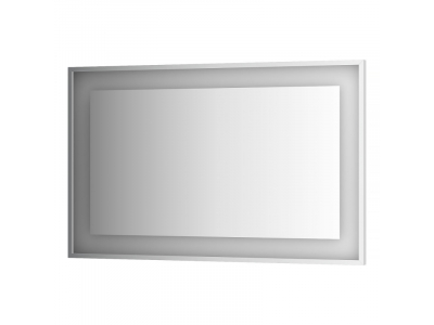 Зеркало в багетной раме и LED-светильником Evoform Ledside BY 2207 120х75 см