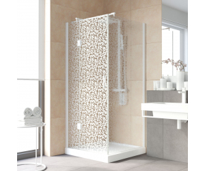 Душевой уголок Vegas Glass AFP-Fis Lux, 110 x 100 x 199.5 см, профиль белый, стекло фея, AFP-Fis Lux 110 01 R03