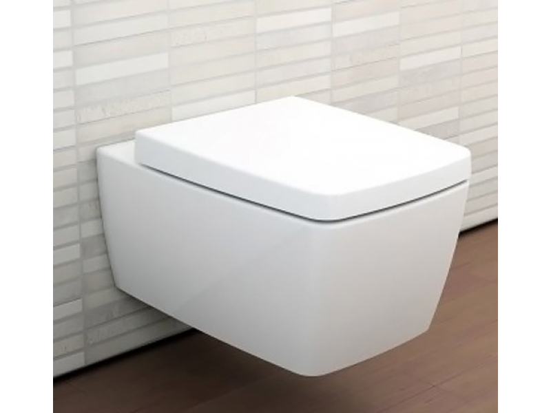Купить Подвесной унитаз Vitra Metropole 7672B003-6127 безободковый, сиденье Slim, Soft Close