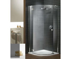 Душевой уголок Radaway Almatea PDJ, 90 х 90 х 195 см, стекло графит, профиль хром, L/R