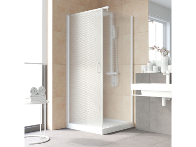 Душевой уголок Vegas Glass EP-Fis Lux, 80 x 80 x 199.5 см, профиль белый, стекло ретро