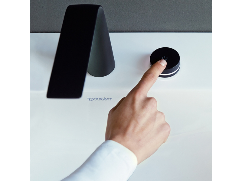 Купить Смеситель Duravit D.1 D11110008046 для раковины высокий, электронный с питанием от сети, черный матовый