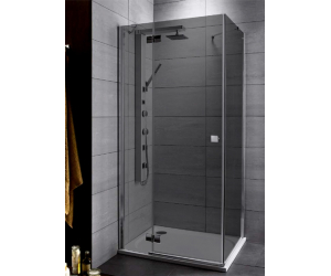 Душевой уголок Radaway Almatea KDJ, 120 x 80 х 195 см, стекло графит, профиль хром, L/R