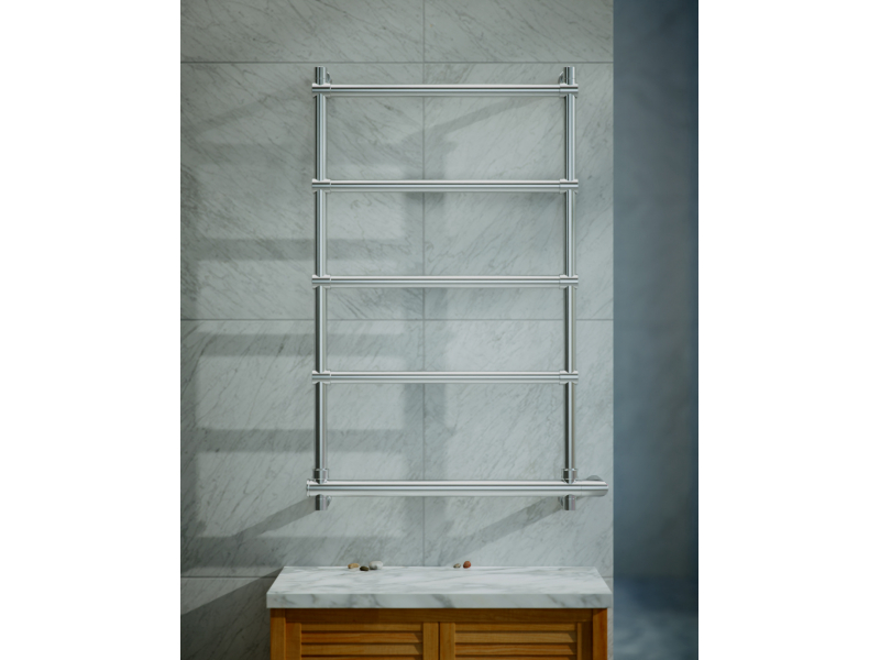 Купить Полотенцесушитель электрический Margaroli Sole 542-5 BOX 5424705CRNB, высота 83.4 см, ширина 57 см, хром