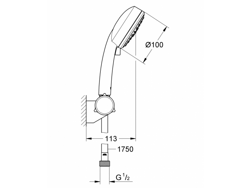 Купить Душевой гарнитур Grohe New Tempesta Cosmopolitan 100 III 27584002 (27584001)
