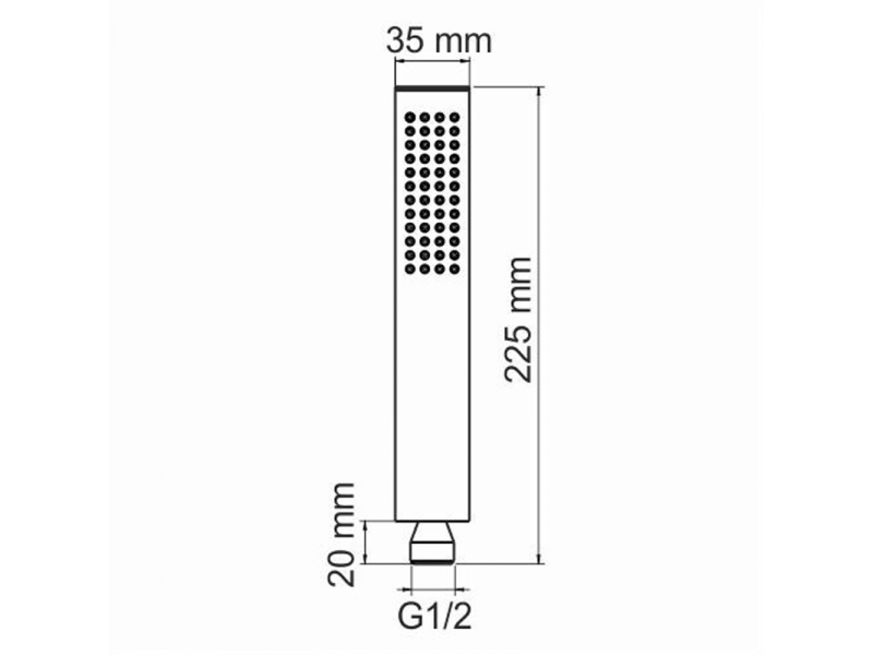 Купить Душевая лейка WasserKRAFT A209, 1-функциональная, PVD-покрытие черный глянец