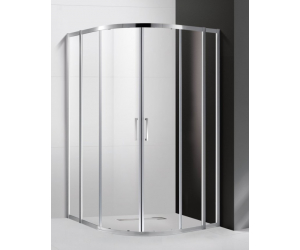 Душевой уголок Cezares Molveno-R-22-80+20-C-Cr-IV, 100 x 100 x 190 см, стекло прозрачное, хром