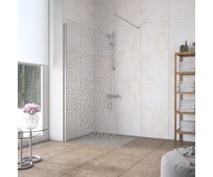 Неподвижная стенка Vegas Glass EAF Lux 76 07 R03, профиль - матовый хром, стекло – фея, 76*199,5 см