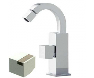 Смеситель Bandini Ice Cube 752220SN01LT для биде, матовый никель/ручка тик