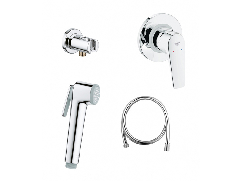 Купить Гигиенический душ Grohe BauFlow, со смесителем, хром, 124900