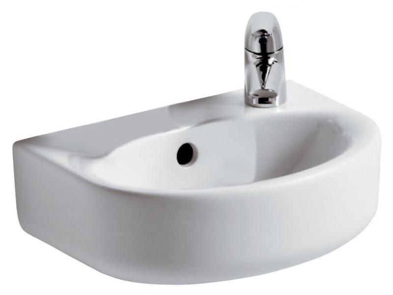 Купить Раковина Ideal Standard Connect Arc 35 см, смеситель справа, белый, E791501