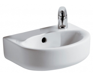 Раковина Ideal Standard Connect Arc 35 см, смеситель справа, белый, E791501