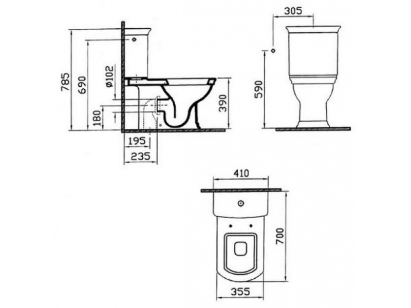 Купить Напольный унитаз Vitra Serenada 9722B003-7203 крышка микролифт