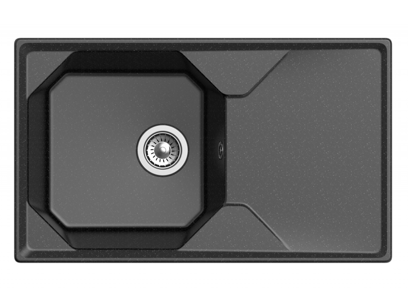 Купить Кухонная мойка GranFest Unique GF-U-840 L, 84х50 см, черная