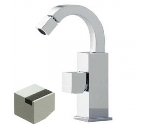 Смеситель Bandini Ice Cube 752220SN01LW для биде, матовый никель/ручка венге
